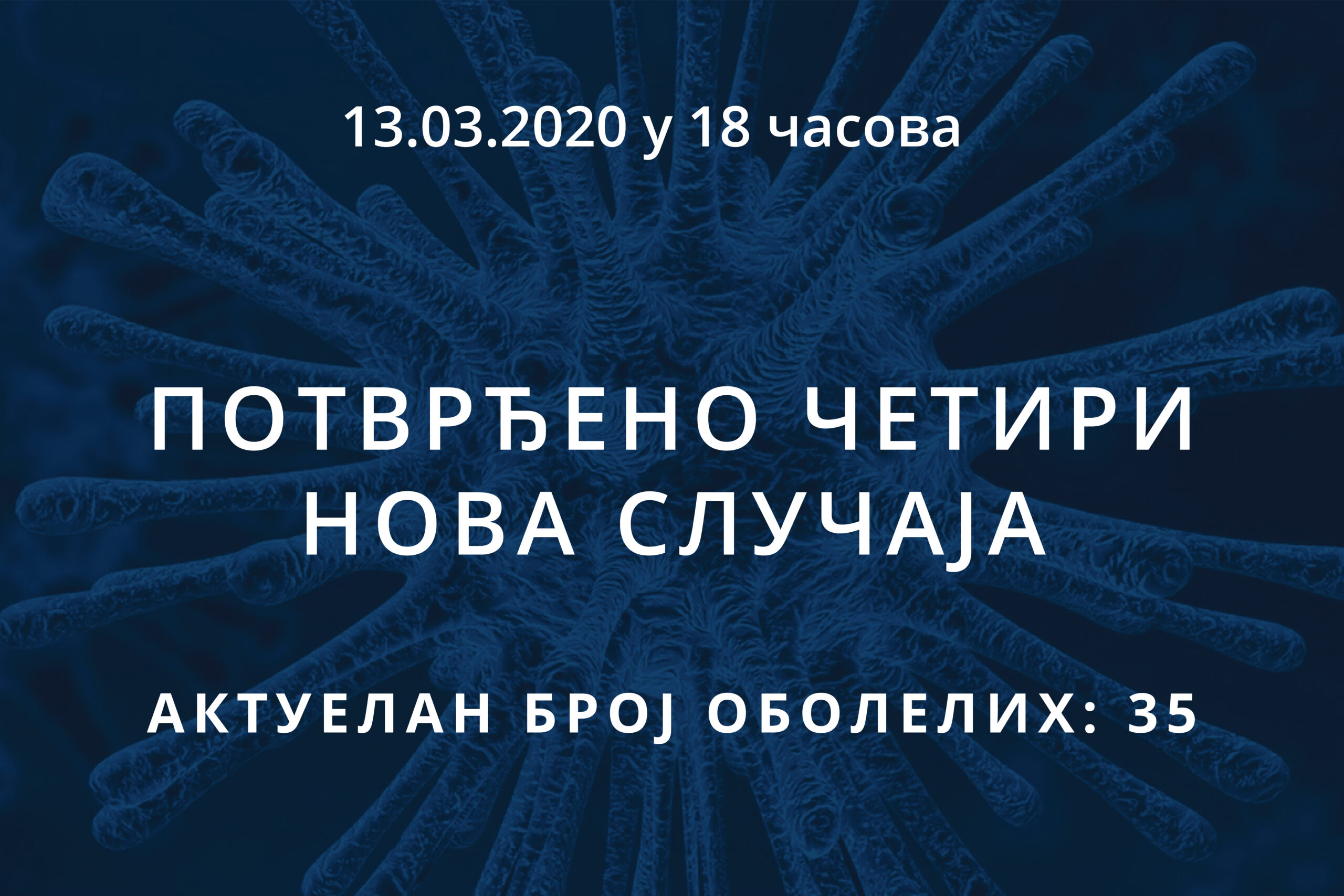 Read more about the article Информације о корона вирусу COVID-19, 13.03.2020 у 18 часова