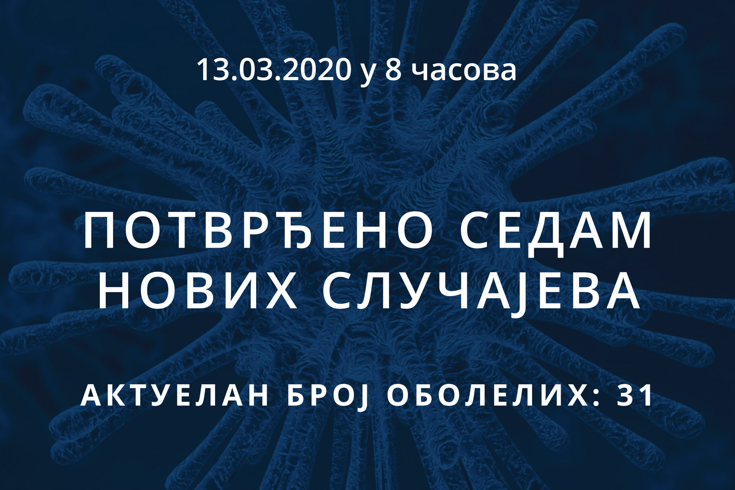 Read more about the article Информације о корона вирусу COVID-19, 13.03.2020 у 8 часова