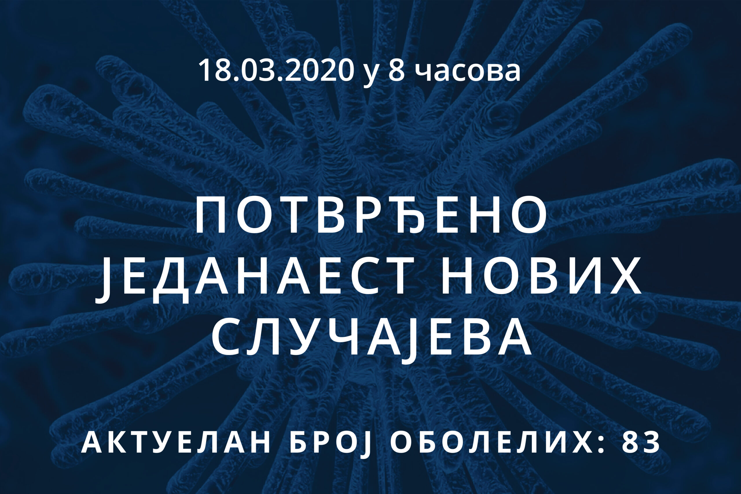 Read more about the article Информације о корона вирусу COVID-19, 18.03.2020 у 8 часова